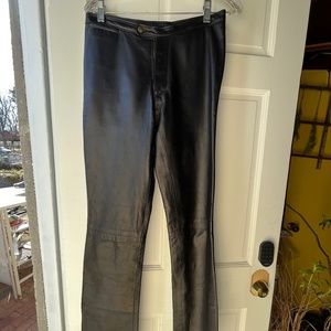 Rachelle size 8 vintage black lined leather pants